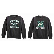 Montville Mustangs Baseball Black Crewneck Sweatshirt